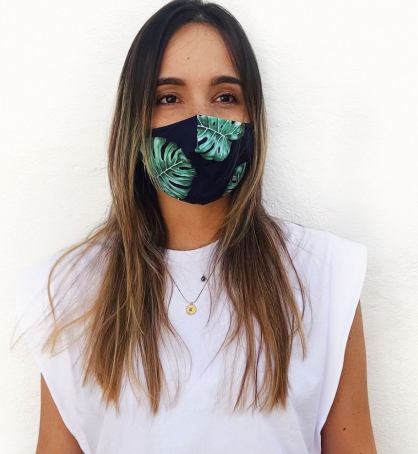 Black Fern Print Mask