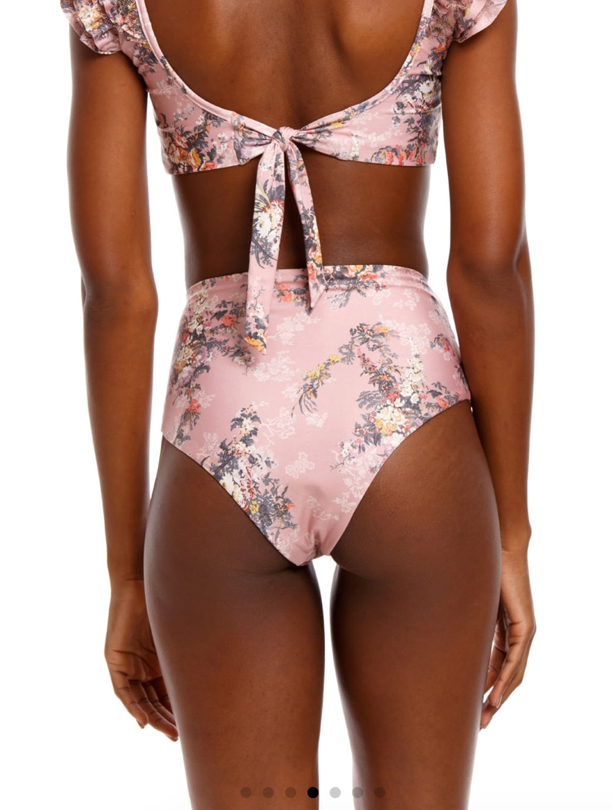 High Waisted Reversible Floral Print Bottom
