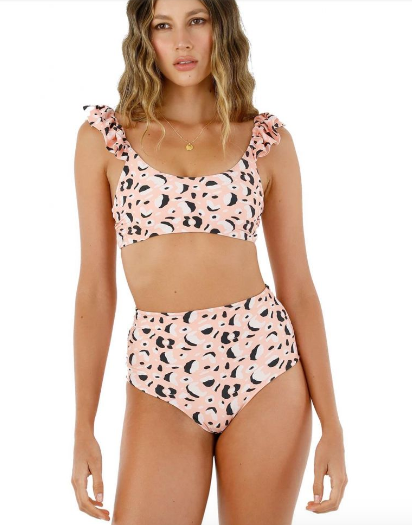 Animal Print High Waist Bikini Bottom