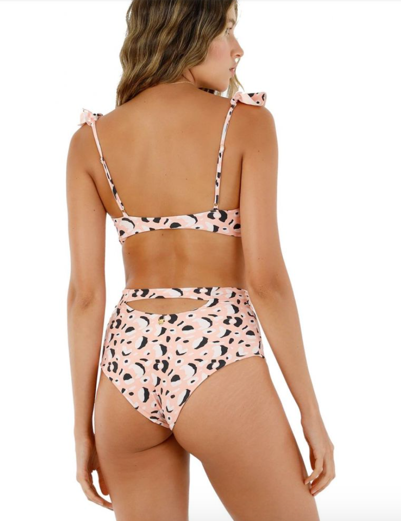 Animal Print High Waist Bikini Bottom