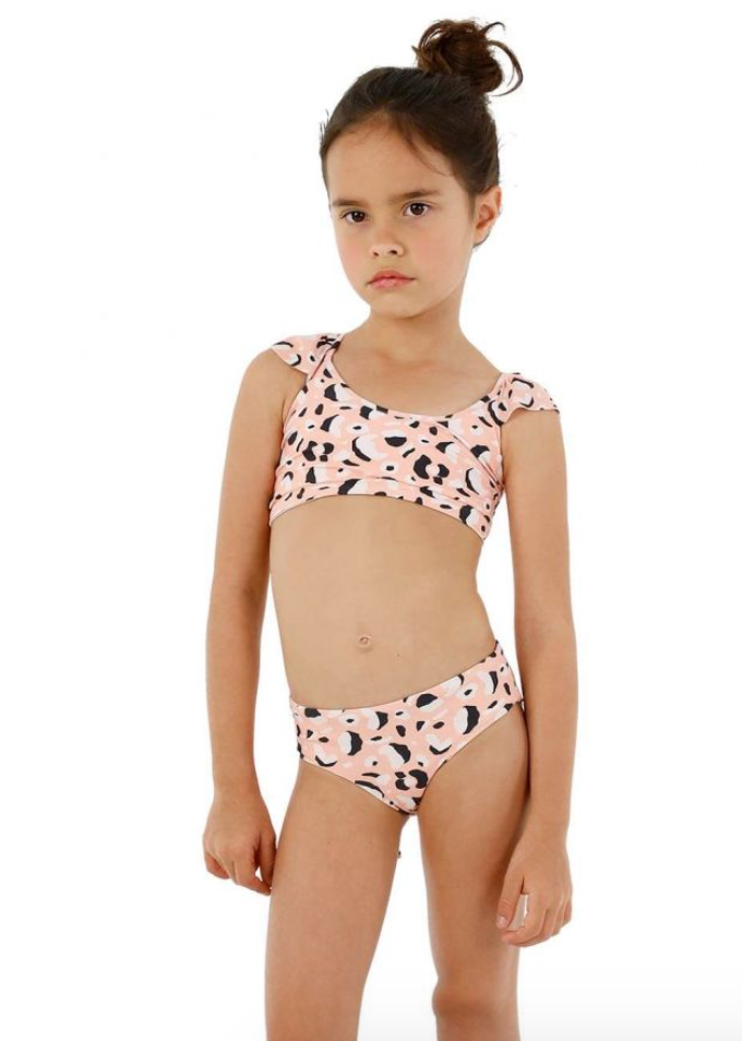 Kid's Pink Cheetah Print Set