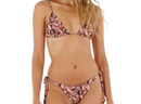 Pink Print Triangle Bikini Top