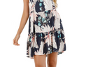 Tropical Print Midi Dress