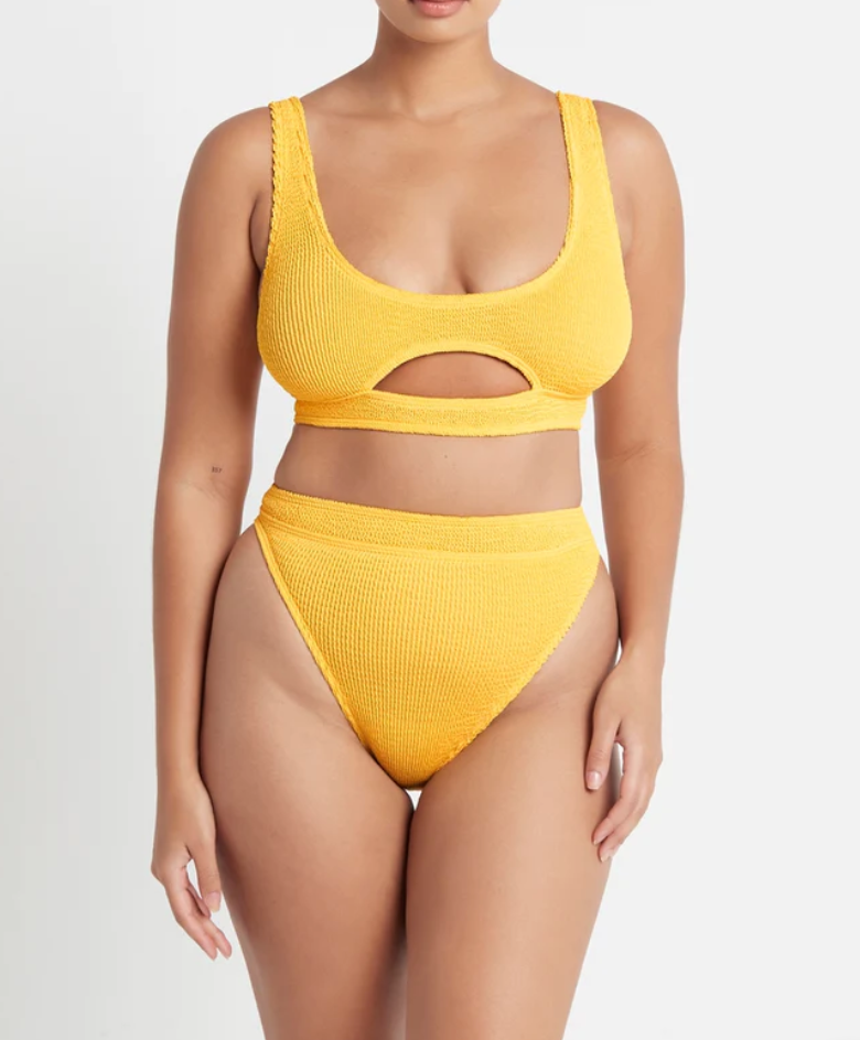 High Waisted Marigold One Size Bikini Bottom