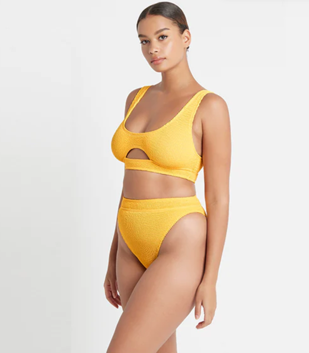 High Waisted Marigold One Size Bikini Bottom