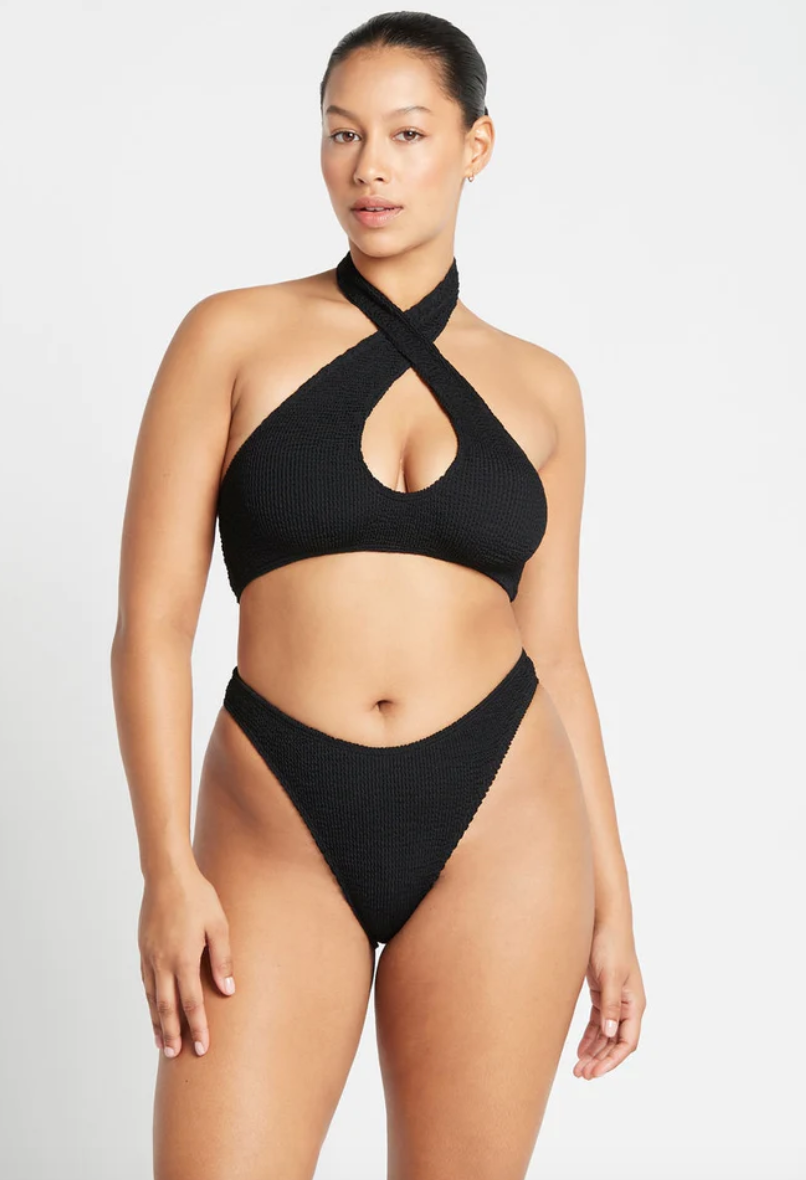 Black One Size High Waist Bottom