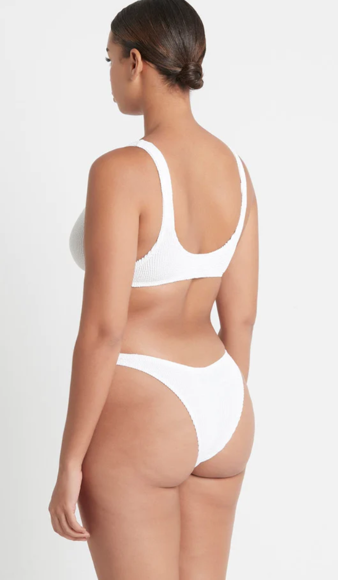 White One Size Minimum Coverage Bikini Bottom