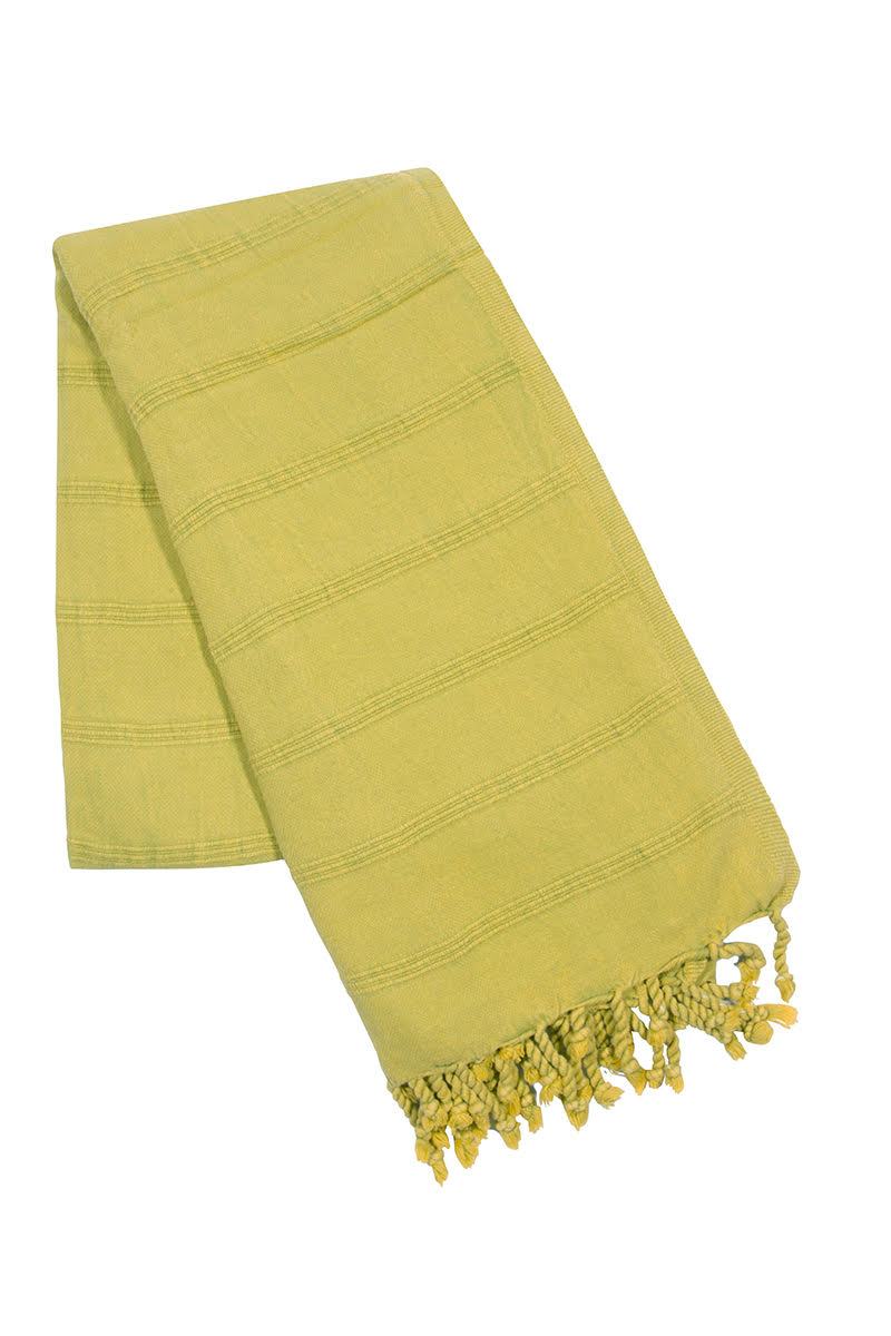 Green stone wash turkish towel