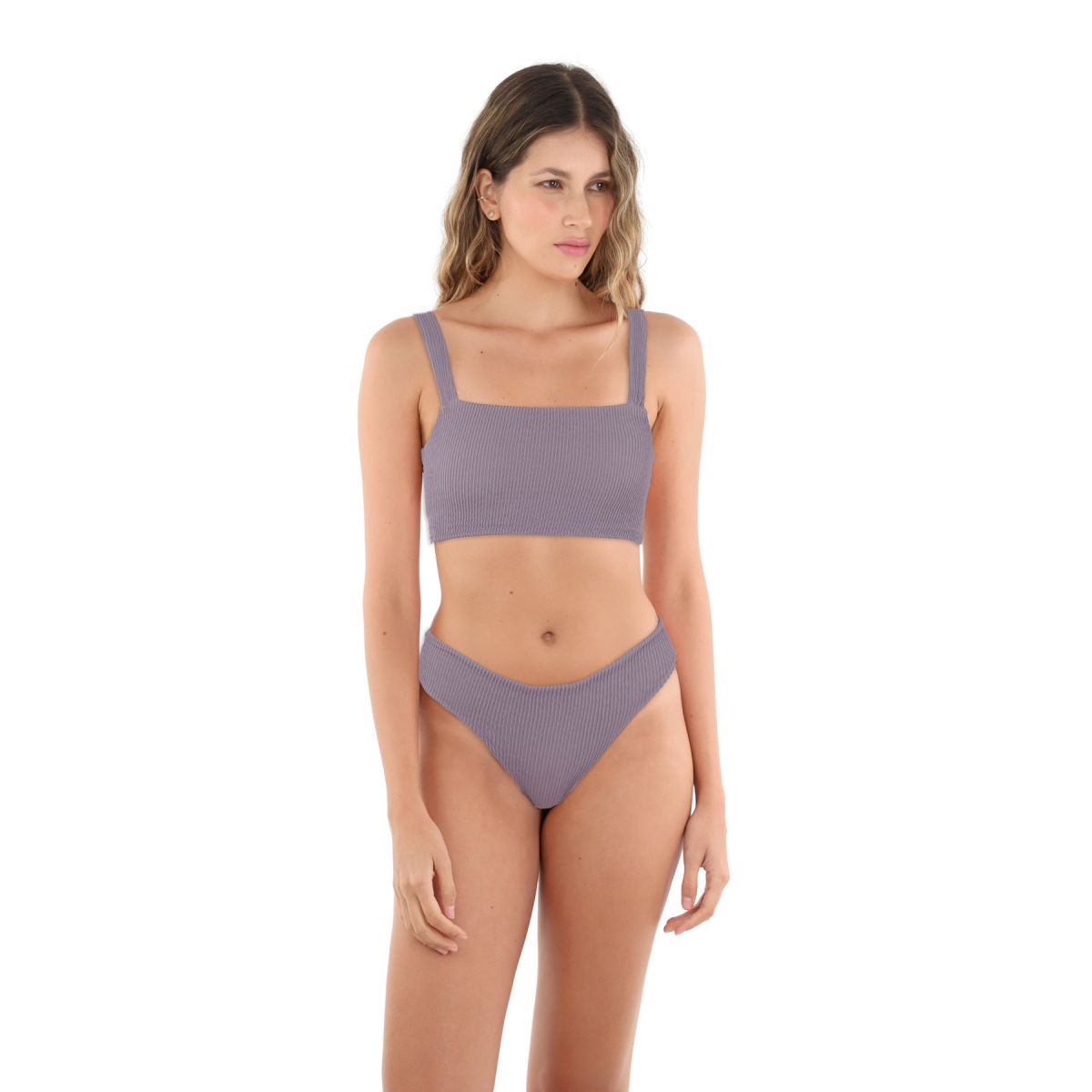 Textured Slate Violet Two Way Top