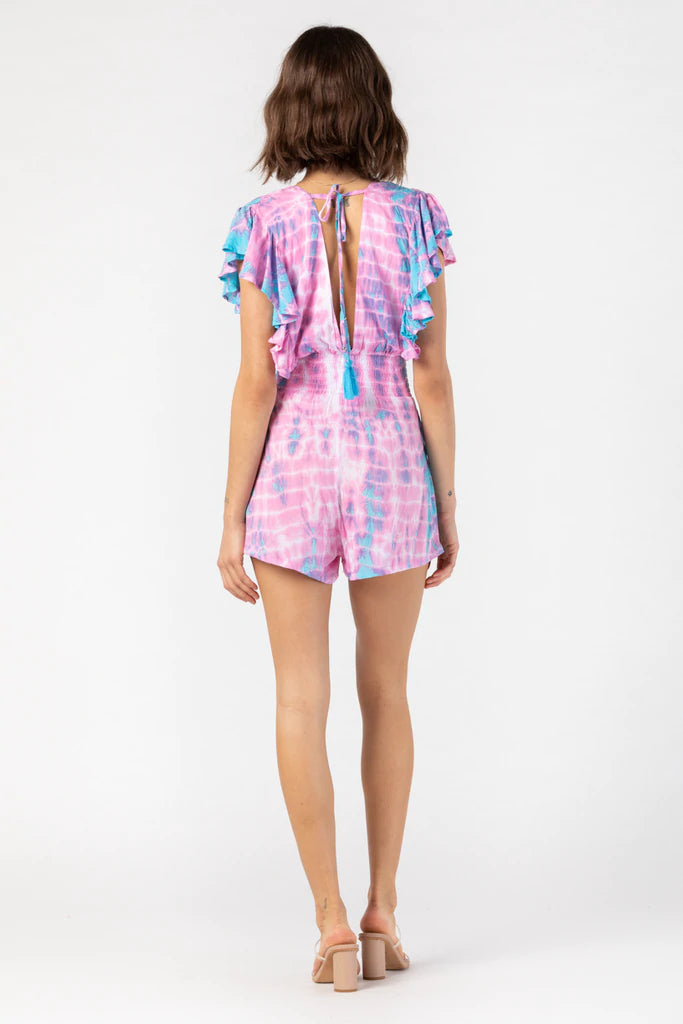 Plunging Tie-Dye Romper