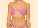 Smocked Light Purple Bikini Top