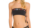 Black full coverage hand beaded tie side bottoms