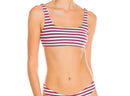 Purple and white striped bottoms