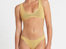 Lurex Detailed Scoopneck Bikini Top