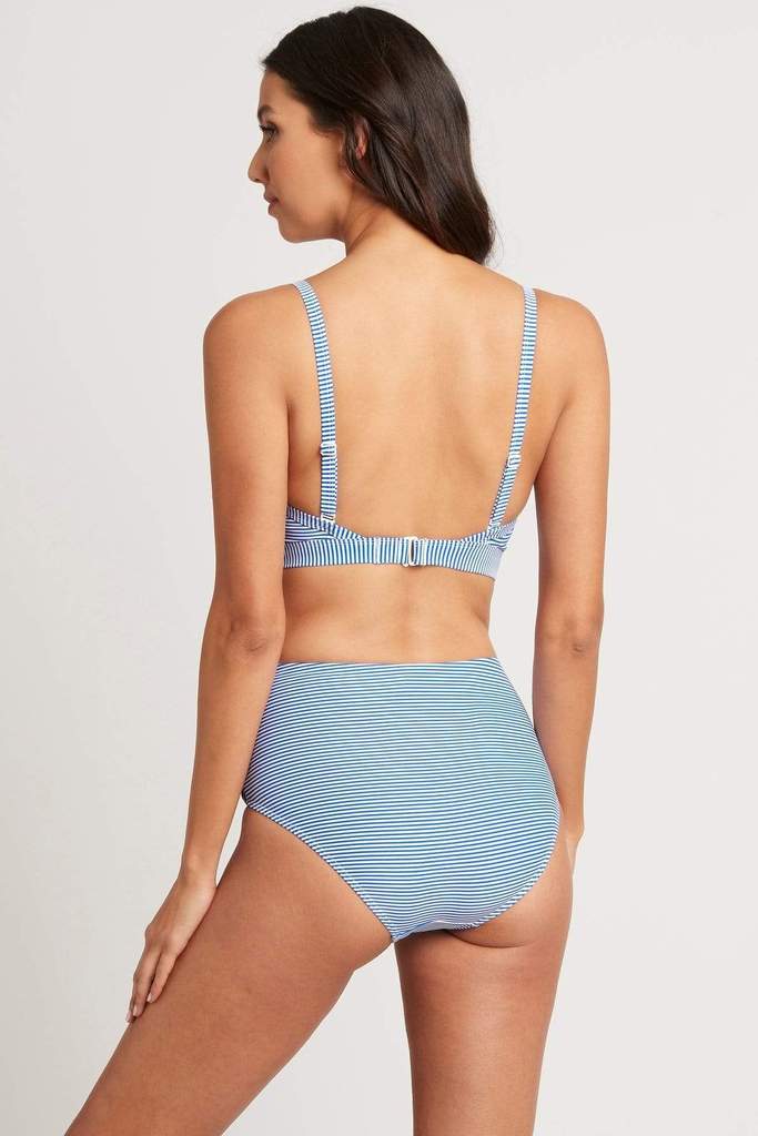 High Waisted Striped Bikini Bottom