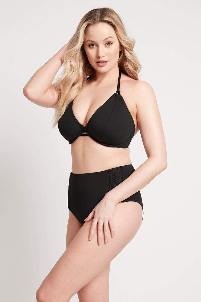  Black F Cup Bikini Top With Underwire