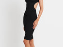 Black Textured One Size Fits All Dress