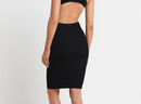 Black Textured One Size Fits All Dress