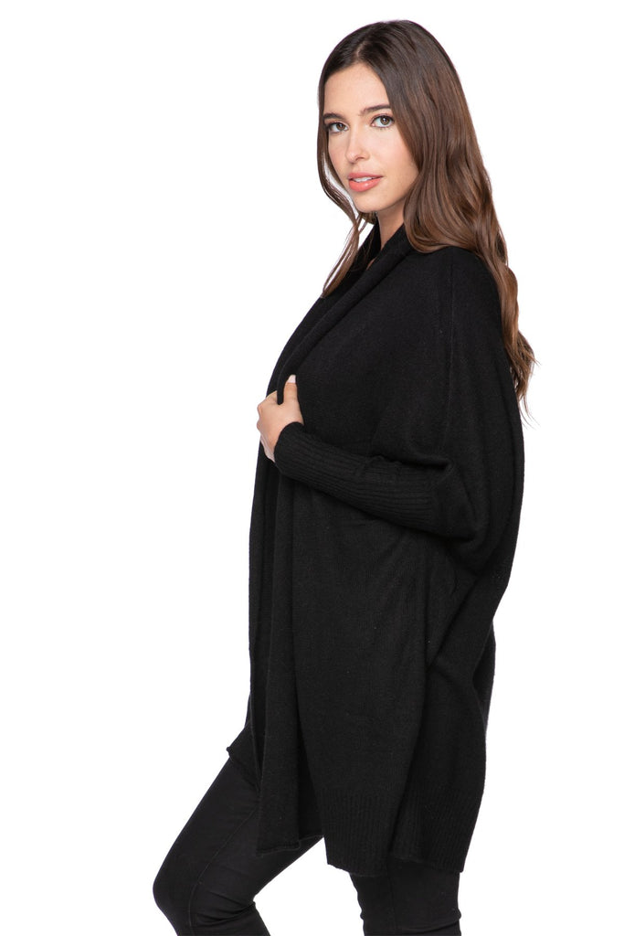 black cashmere cardigan