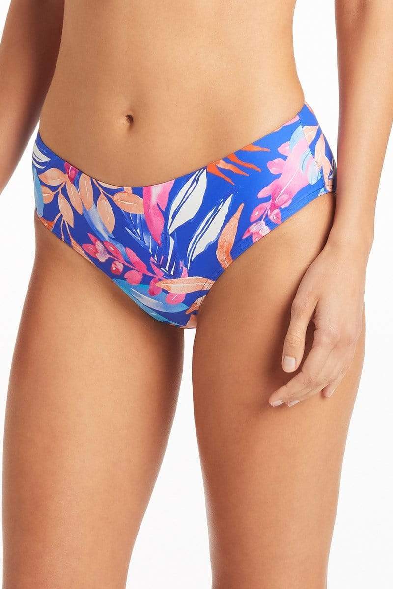 Bright Print Full Coverage Bikini Bottom