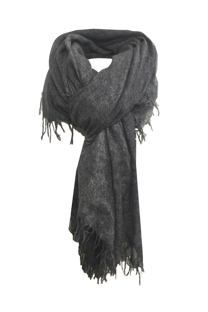 charcoal cashmere scarf