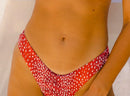 red and white polka dot bikini