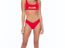 Red Cutout Bikini Top