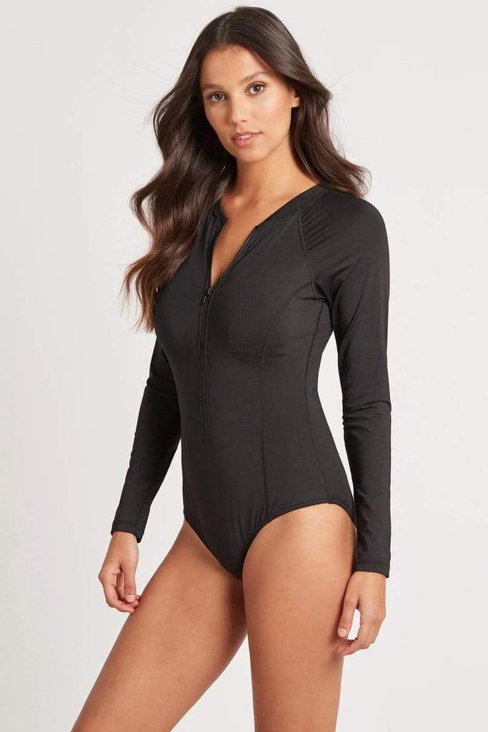 Long Sleeved Black One Piece