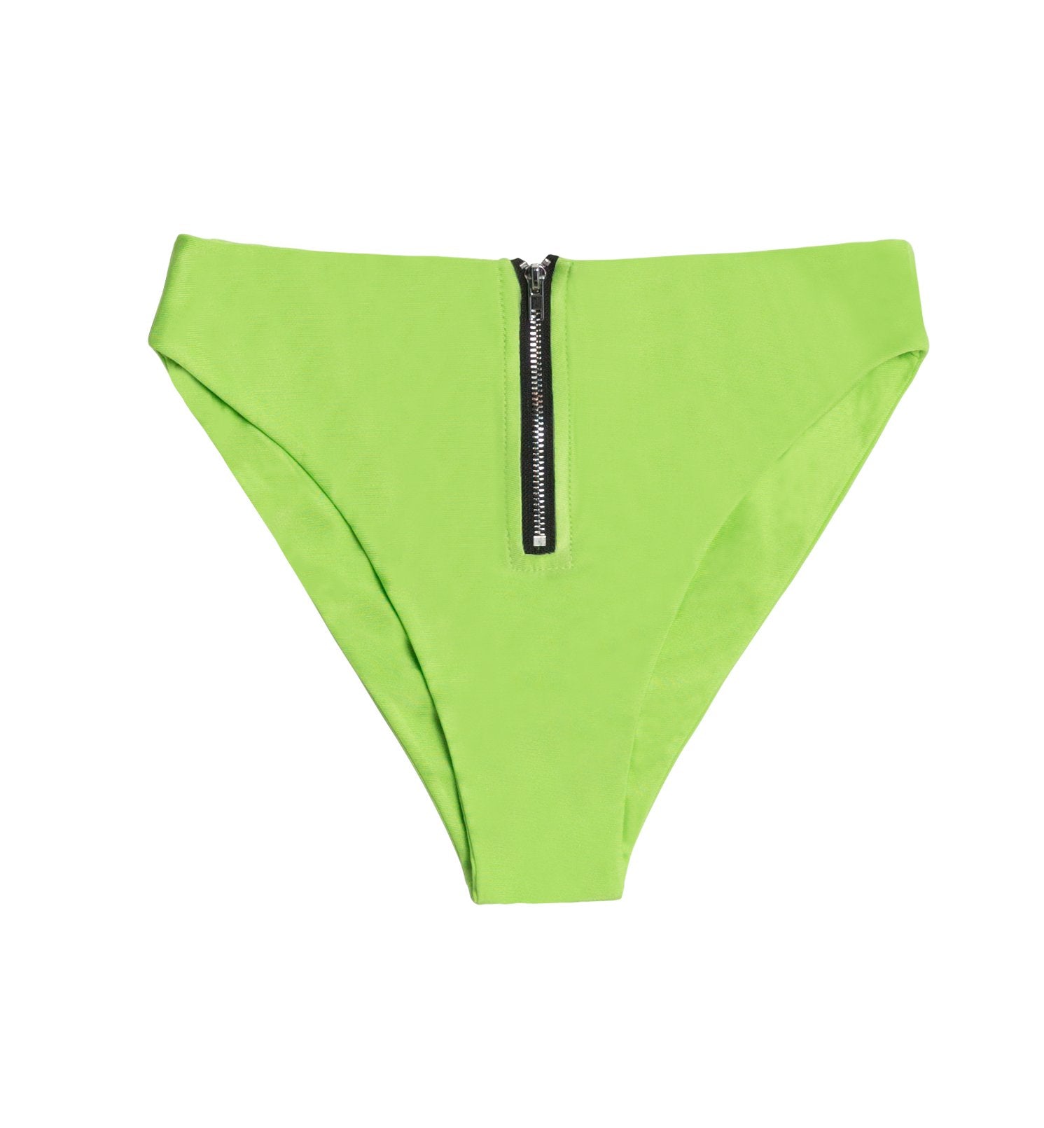 Green high waisted zipper bottoms