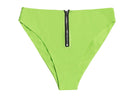 Green high waisted zipper bottoms