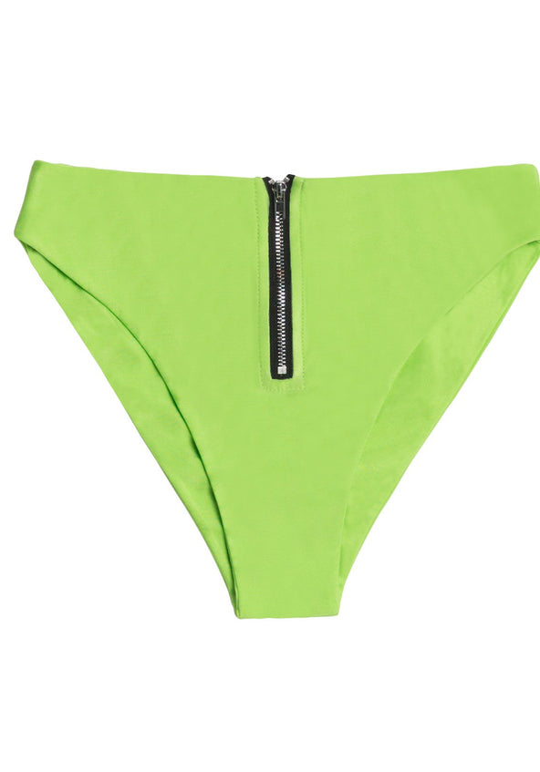 Green high waisted zipper bottoms