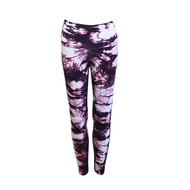 Dark Red Tie Dye High Waist Legging