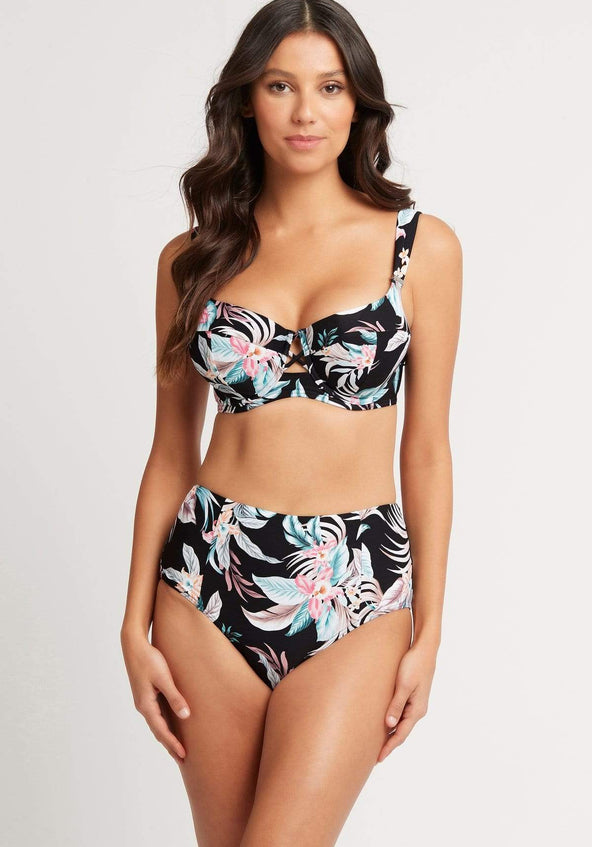 Tropical Print Underwire Bikini Top