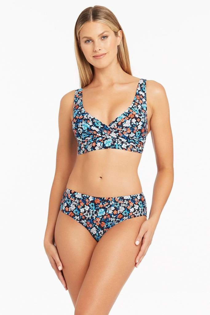 Full Coverage Floral Print Bikini Pant