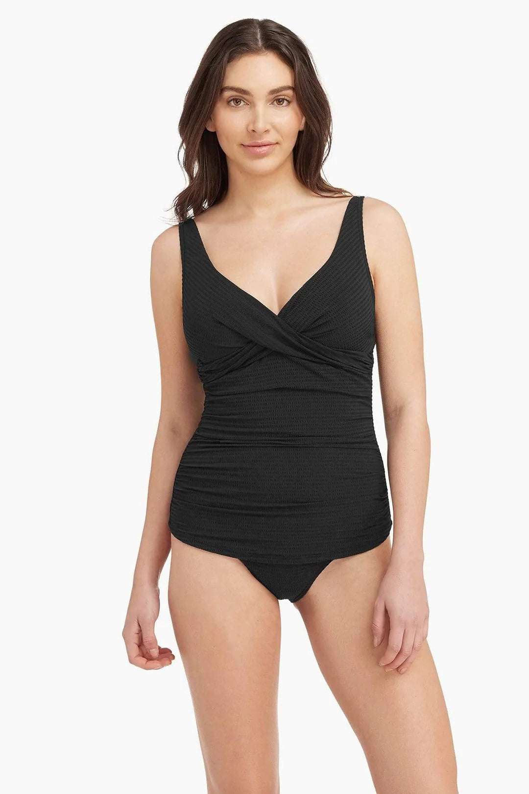 Textured Black Tankini