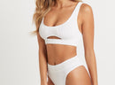  White Scoopneck Bikini Top