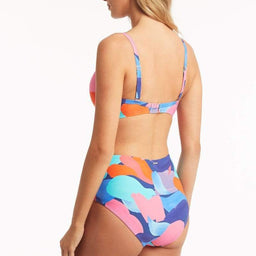 Printed High Waist Full Coverage Swim Bottom