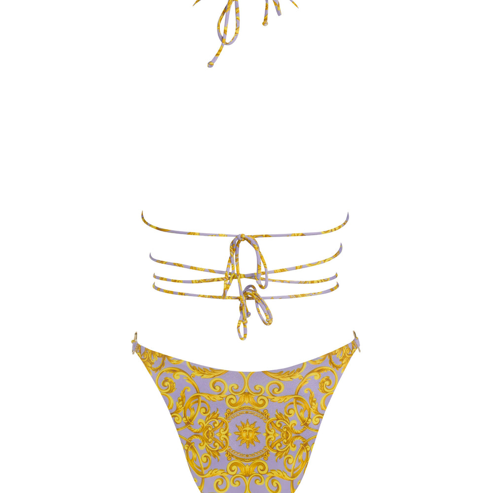 Metallic Gold Ring Detailed Thong Bottom – Xandra Swimwear