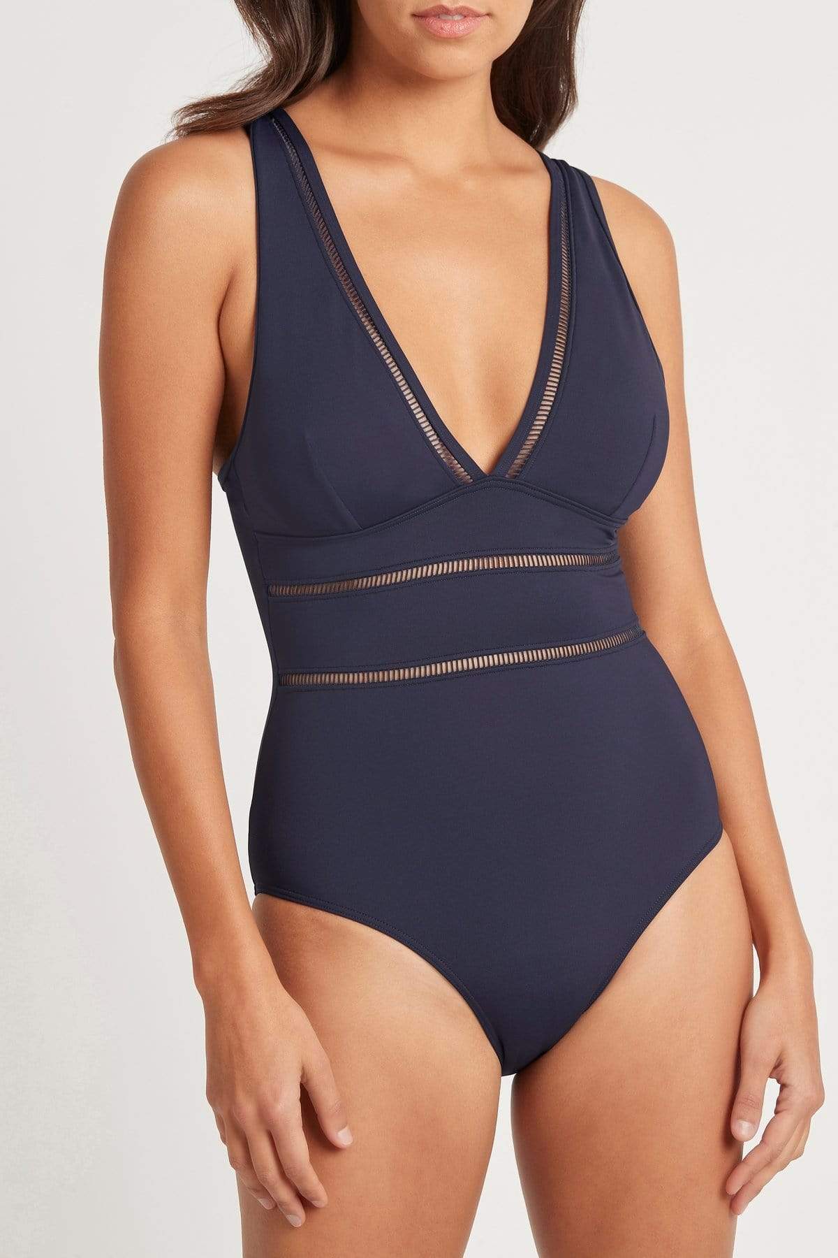 Navy Blue Full Coverage One Piece