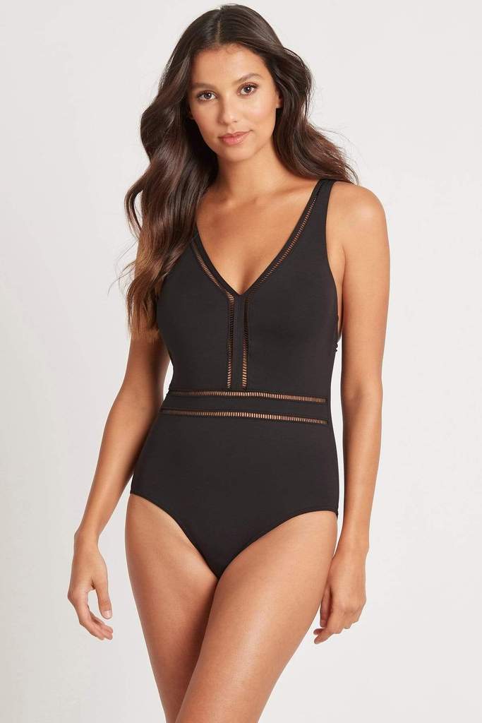 Black Full Coverage One Piece