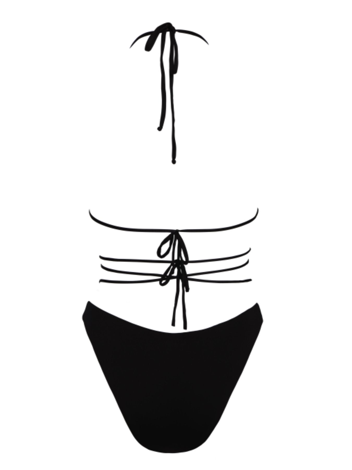 Black Criss Cross Bikini Bottom 
