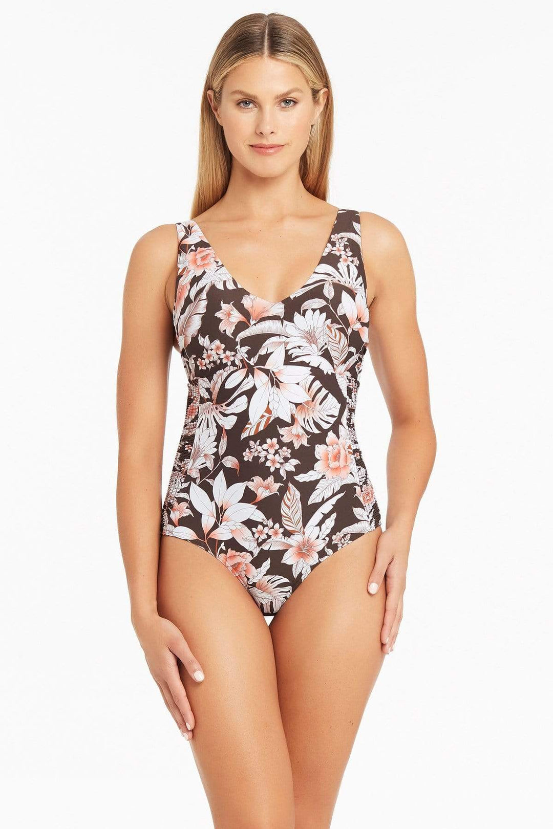 Floral Print Underwire One Piece 