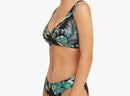 Tropical Print Cross Front Bikini Top