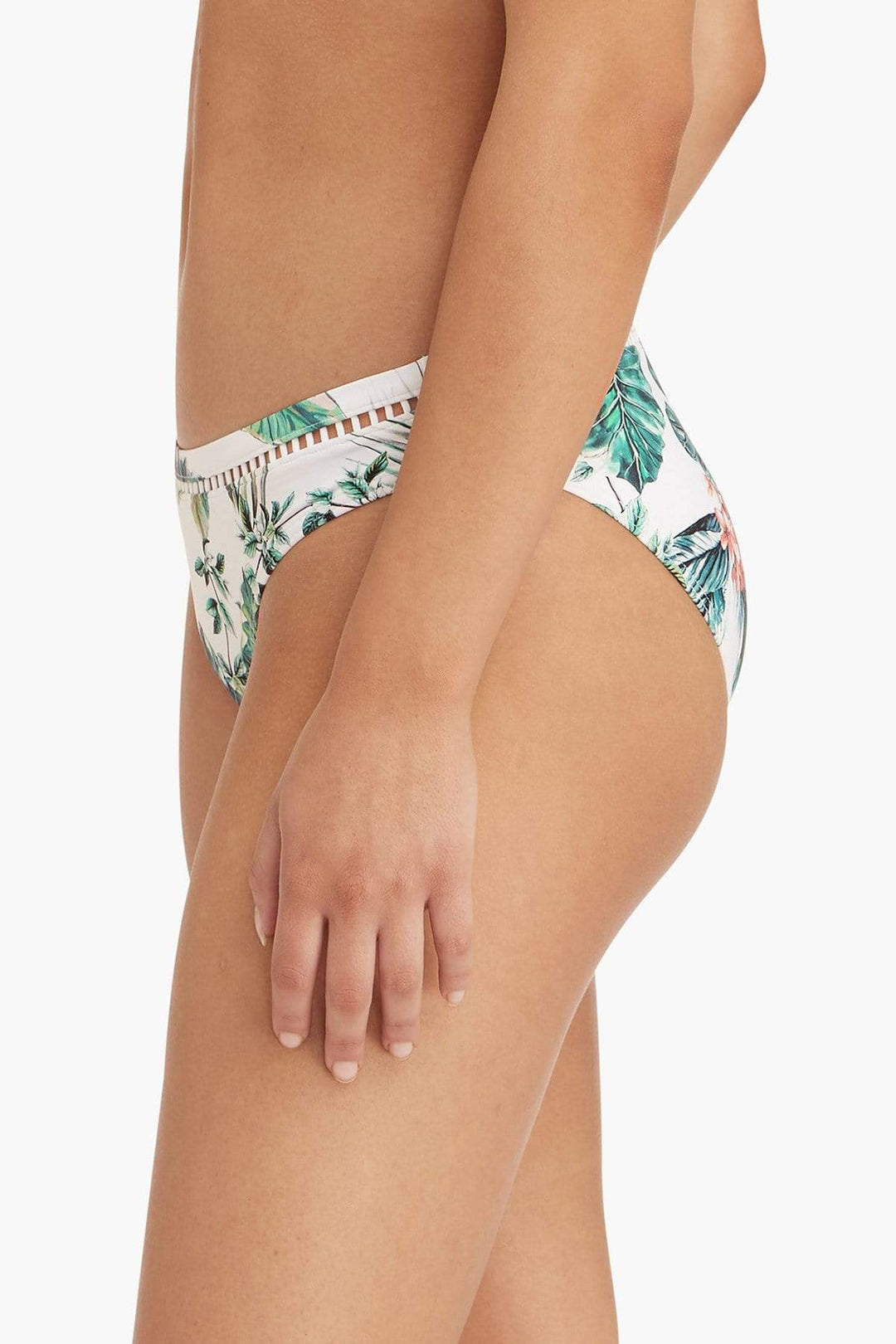 Tropical Print Full Coverage Bikini Bottom