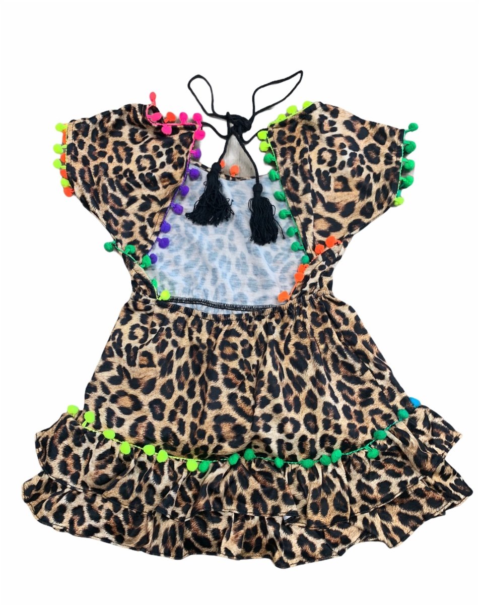 Ruffled Leopard Print Kid's Dress