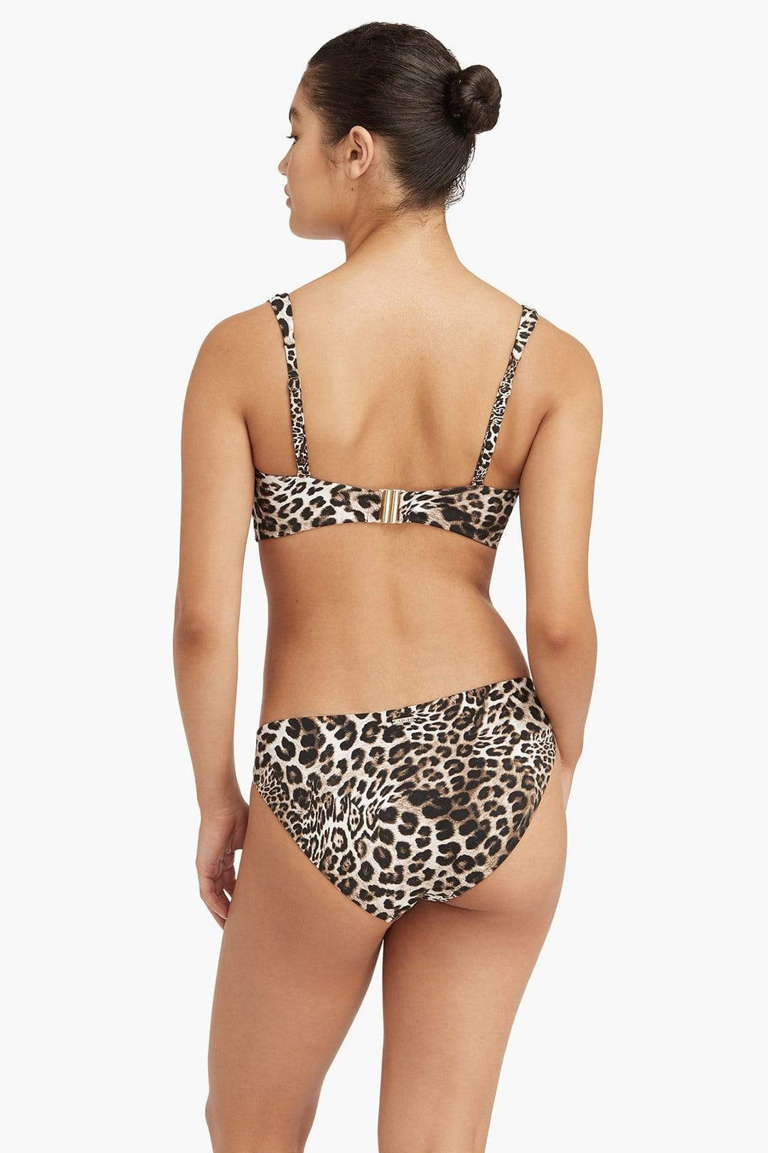 Leopard Print Full Coverage Bikini Bottom