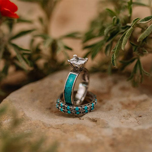 Kingman Turquoise Ring by Larry Castillo - Navajo Handmade | Painted Cowgirl  Western Store