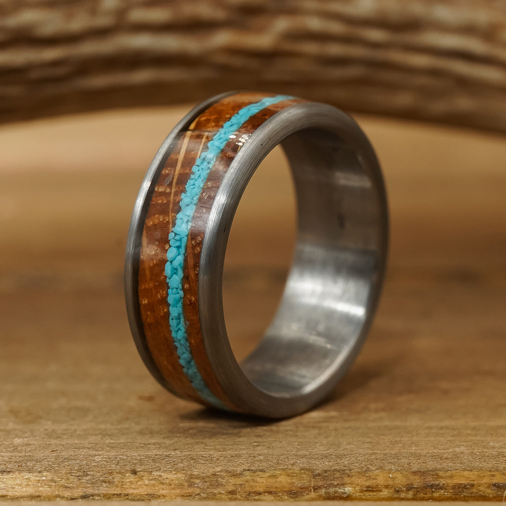 Men's Wood & Whiskey Barrel Rings