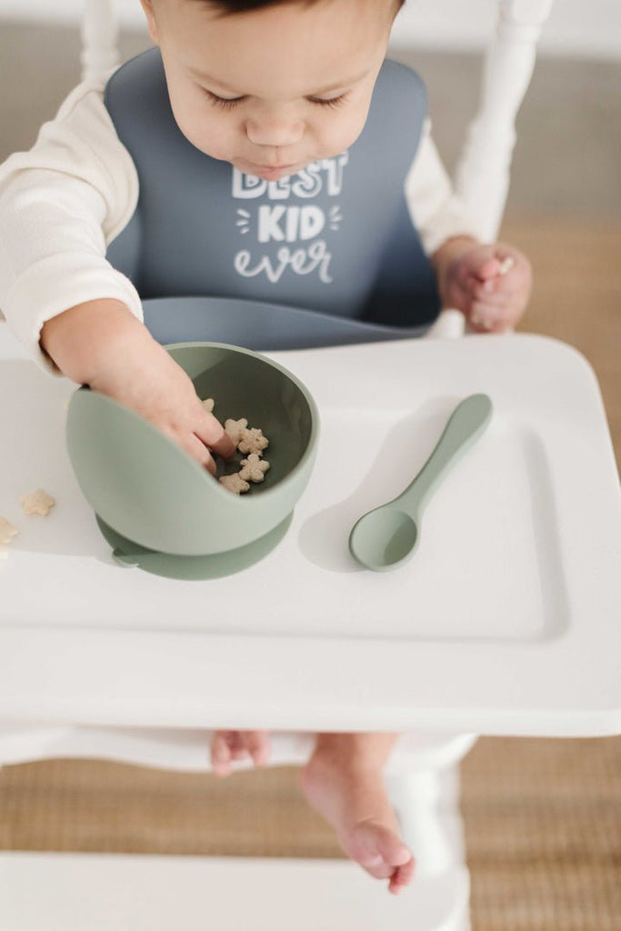 Silicone Spoon and Fork Set (Taupe) – Eizzy Baby