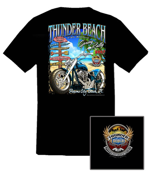 2020 Spring Thunder Beach Official Venues Black T Shirt 